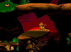 lion king be prepared level on megadrive